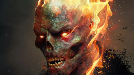 skull Comic Ghost Rider HD Desktop Wallpaper | Background Image