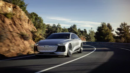 electric car silver car car Audi vehicle Audi A6 E-Tron HD Desktop Wallpaper | Background Image