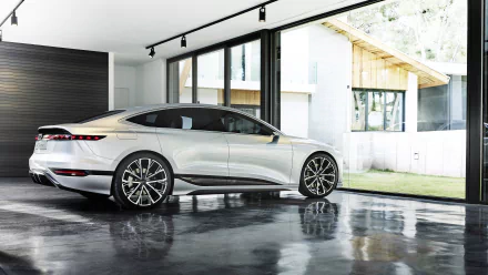 electric car silver car car Audi vehicle Audi A6 E-Tron HD Desktop Wallpaper | Background Image