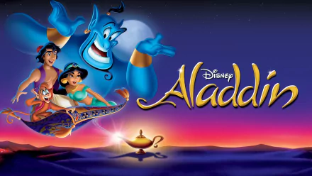 Genie (Disney) Princess Jasmine Aladdin movie Aladdin (1992) HD Desktop Wallpaper | Background Image