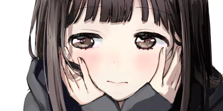 black hair brown eyes Anime girl anime girl HD Desktop Wallpaper | Background Image