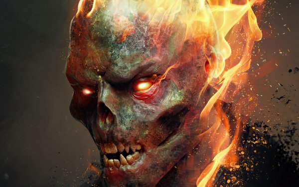 Comics Ghost Rider Skull HD Wallpaper | Background Image