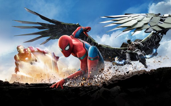 Movie Spider-Man: Homecoming Spider-Man Iron Man Tom Holland Vulture HD Wallpaper | Background Image