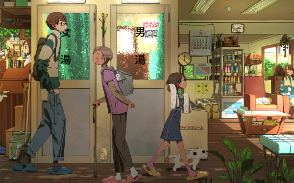 slipper glasses cat Anime girl anime girl anime cat HD Desktop Wallpaper | Background Image