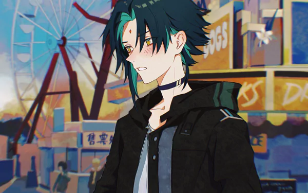 two-toned hair Xiao (Genshin Impact) video game Genshin Impact HD Desktop Wallpaper | Background Image