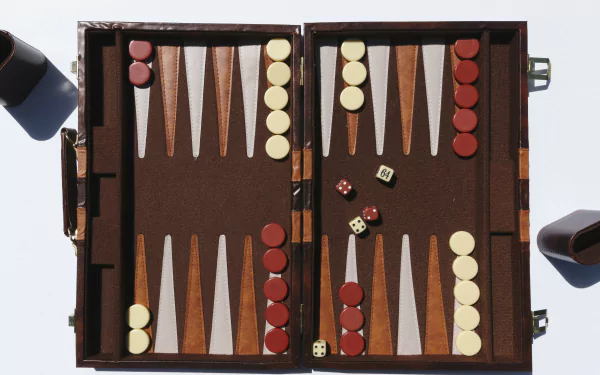 Leather Bound Backgammon Board