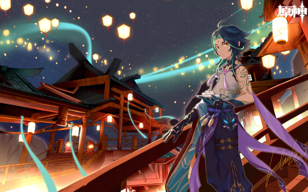 Lantern Rite (Genshin Impact) Xiao (Genshin Impact) video game Genshin Impact HD Desktop Wallpaper | Background Image