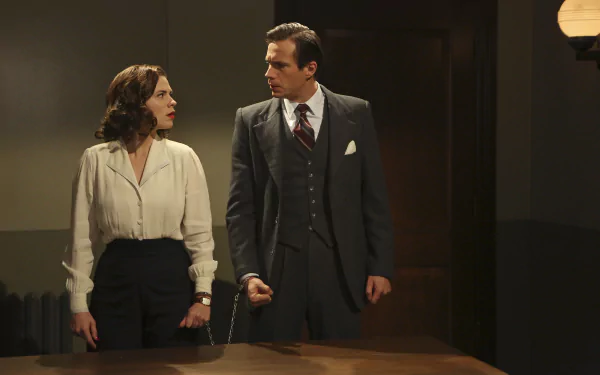 James D'Arcy Edwin Jarvis Hayley Atwell Peggy Carter TV Show Agent Carter HD Desktop Wallpaper | Background Image