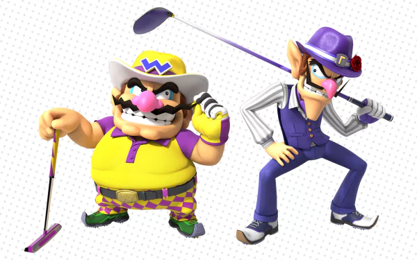 Waluigi Wario video game Mario Golf: Super Rush HD Desktop Wallpaper | Background Image