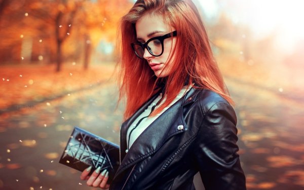 Women Mood Model Redhead Depth Of Field Glasses HD Wallpaper | Background Image
