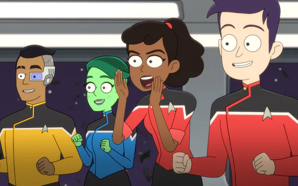 Sam Rutherford D'Vana Tendi Brad Boimler Beckett Mariner Star Trek TV Show Star Trek: Lower Decks HD Desktop Wallpaper | Background Image