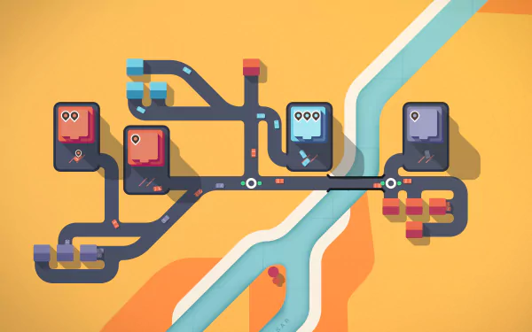 video game Mini Motorways HD Desktop Wallpaper | Background Image