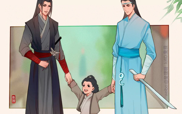 Wei Wuxian Lan Sizhui Lan Wangji TV Show The Untamed HD Desktop Wallpaper | Background Image