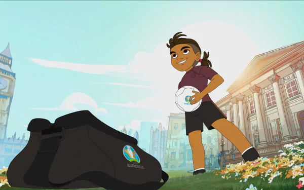 Skillzy mascot soccer UEFA EURO 2020 Sports HD Desktop Wallpaper | Background Image