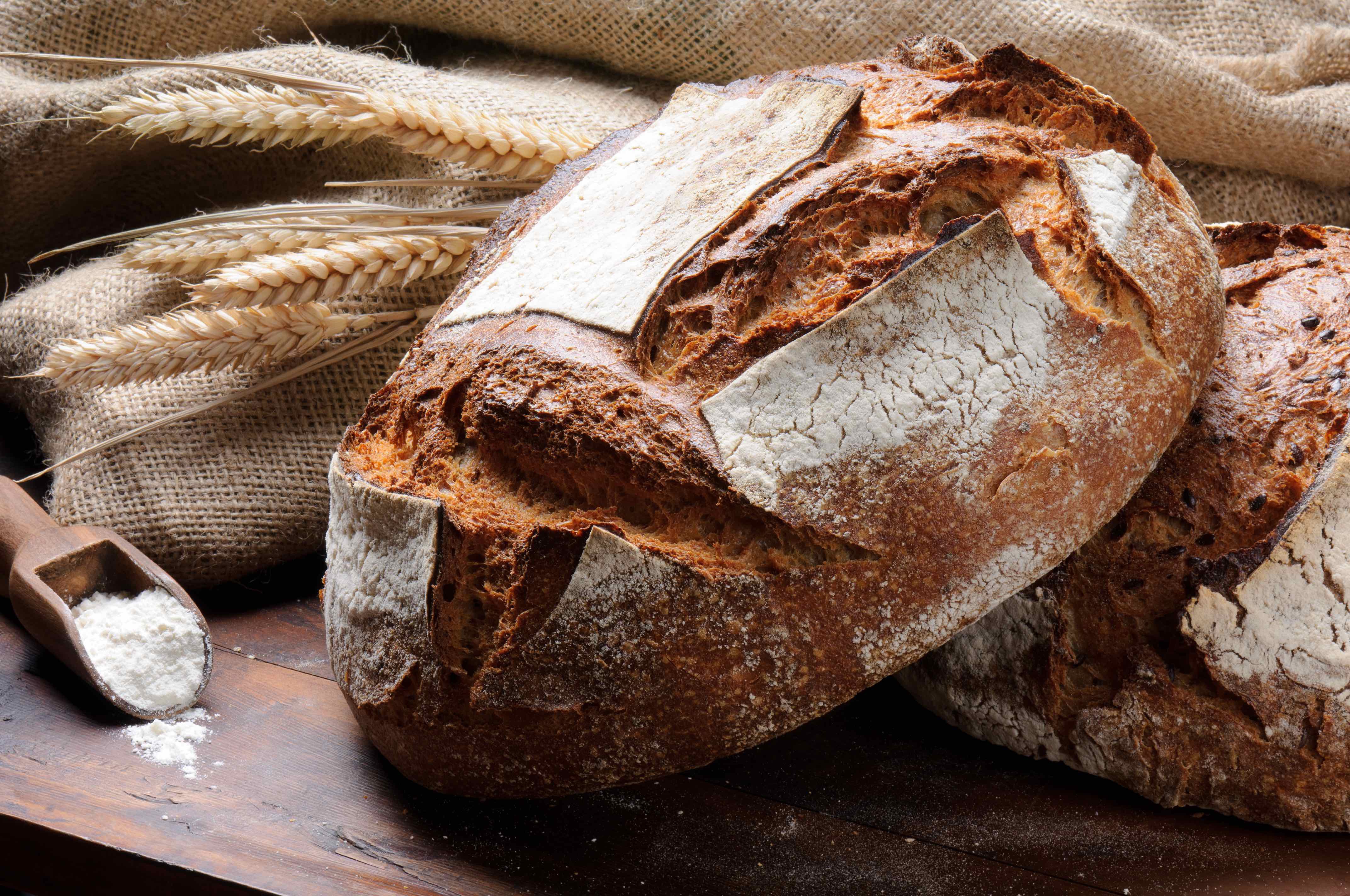 Хлеб чанг. Хлеб. Круглый хлеб. Свежий ржаной хлеб. Национальный хлеб.