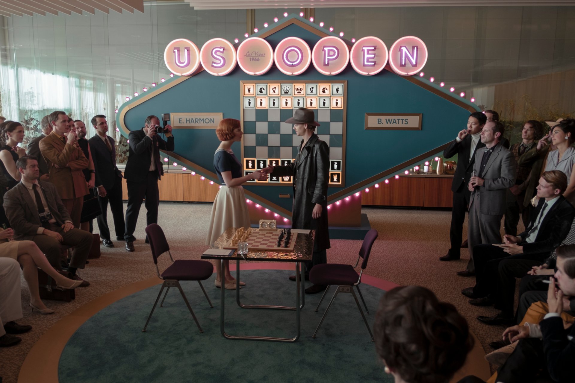 Download Thomas Brodie-Sangster Beth Harmon Anya Taylor-Joy TV Show The Queen's Gambit HD Wallpaper