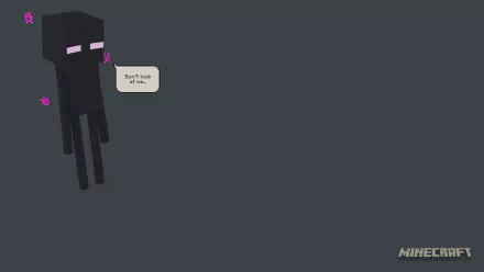 Minecraft Enderman HD Wallpaper - Stylish Enderman character on a dark background with particle effects for desktop background.