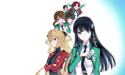 Shiba Miyuki Satomi Subaru Mitsui Honoka Kitayama Shizuku Isshiki Airi Akechi Eimi Anime The Honor Student at Magic High School HD Desktop Wallpaper | Background Image