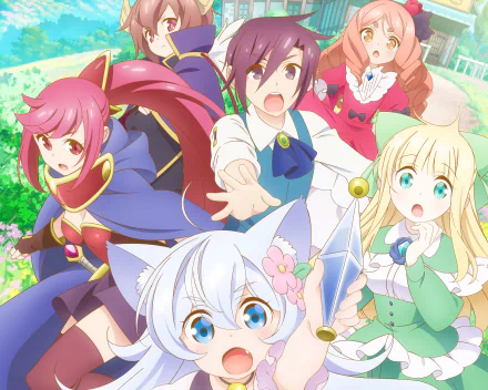 Mina (Cheat Pharmacist's Slow Life) Reiji Kirio Garou Ezil Elaine (Cheat Pharmacist's Slow Life) Annabelle (Cheat Pharmacist's Slow Life) Noera (Cheat Pharmacist's Slow Life) Anime Cheat Pharmacist's Slow Life: Making a Drugstore in Another World HD Desktop Wallpaper | Background Image