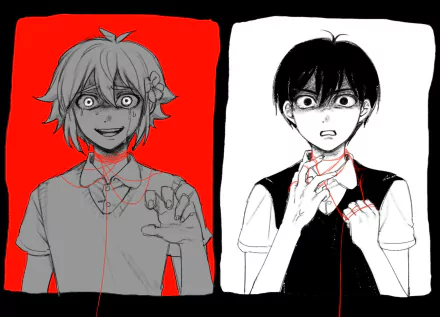 Sunny (Omori) Basil (Omori) video game OMORI HD Desktop Wallpaper | Background Image