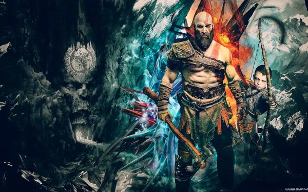 Atreus (God Of War) Kratos (God Of War) video game God of War (2018) HD Desktop Wallpaper | Background Image
