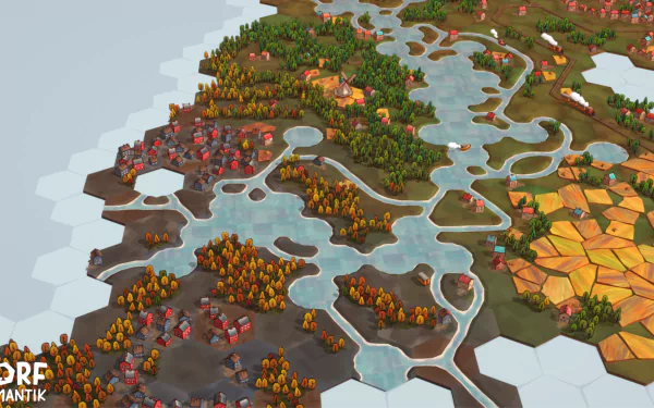 video game Dorfromantik HD Desktop Wallpaper | Background Image