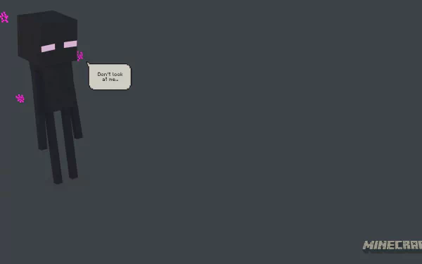 Minecraft Enderman HD Wallpaper - Stylish Enderman character on a dark background with particle effects for desktop background.