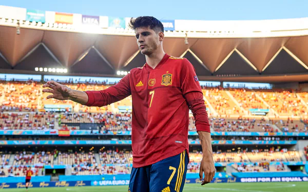 soccer Spanish Alvaro Morata Sports HD Desktop Wallpaper | Background Image