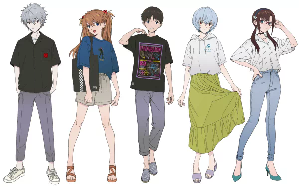 Mari Makinami Illustrious Asuka Langley Sohryu Kaworu Nagisa Shinji Ikari Rei Ayanami Anime Neon Genesis Evangelion HD Desktop Wallpaper | Background Image