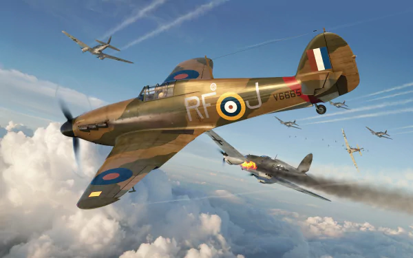 warplane bomber Heinkel He 111 military Hawker Hurricane HD Desktop Wallpaper | Background Image