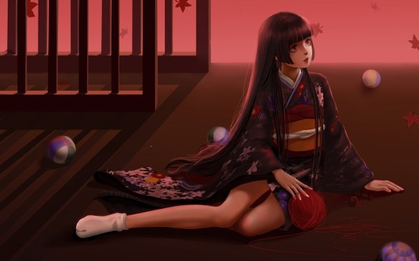 Anime Jigoku Shōjo Kimono Ai Enma HD Wallpaper | Background Image