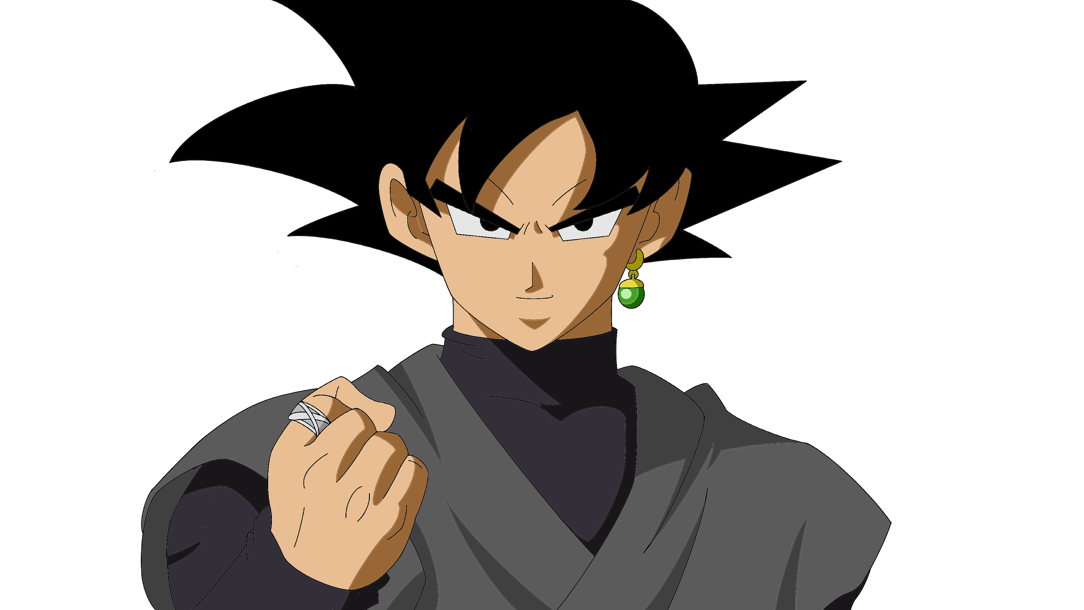 Goku Black de Perfil, black Son Goku standing transparent