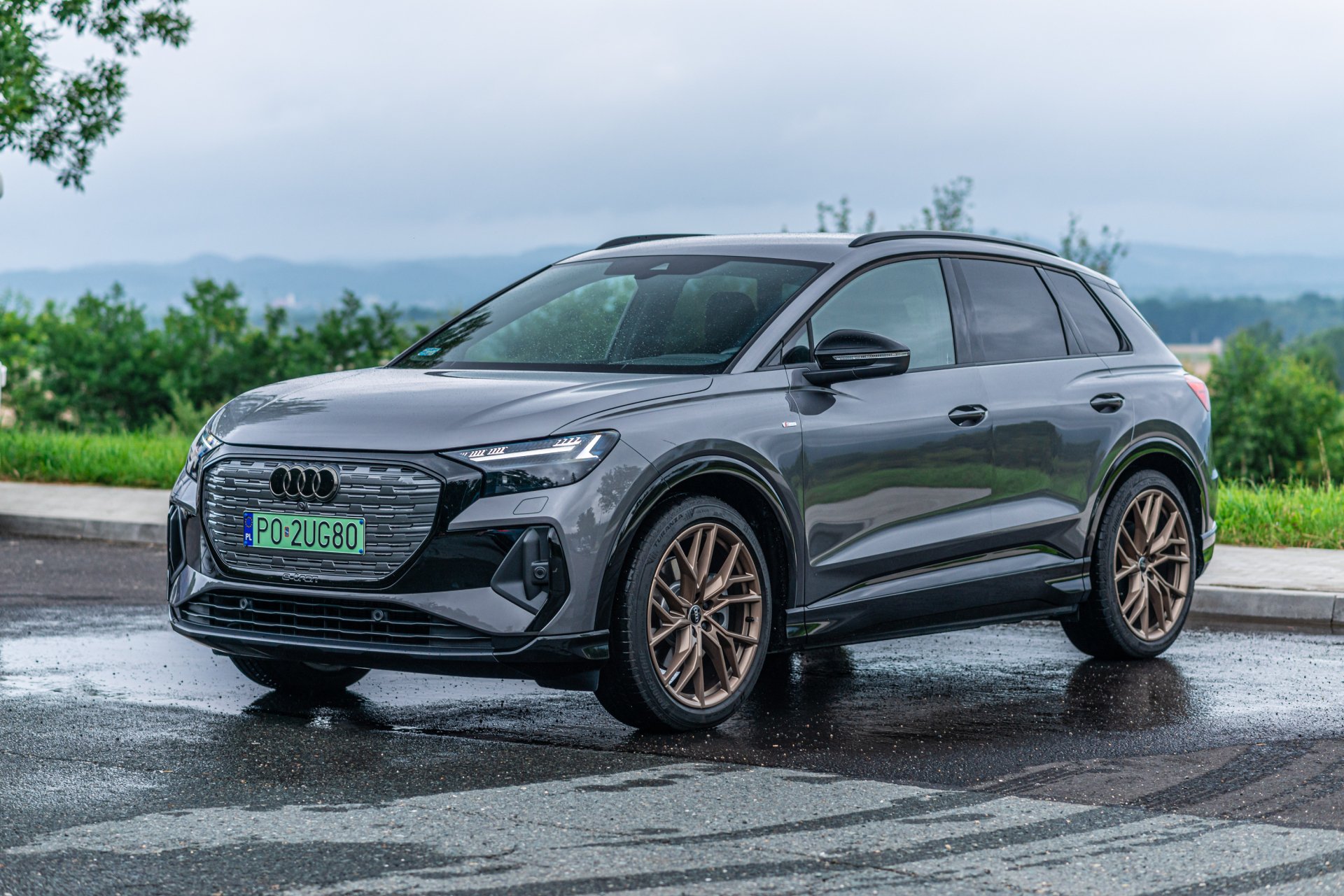 Download Electric Car SUV Audi Q4 Vehicle Audi Q4 E-tron HD Wallpaper