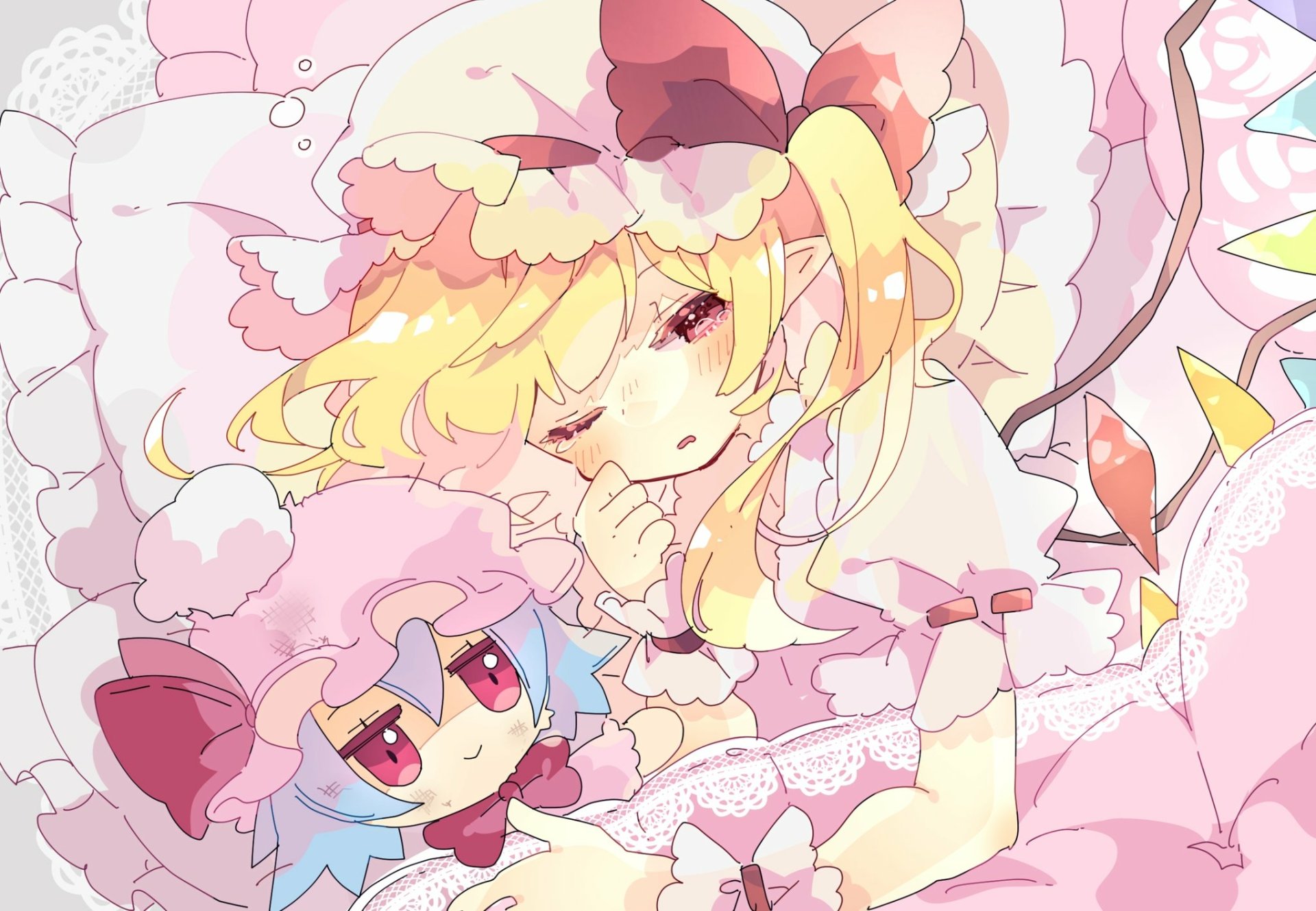Download Remilia Scarlet Flandre Scarlet Anime Touhou HD Wallpaper by 煮込らし化