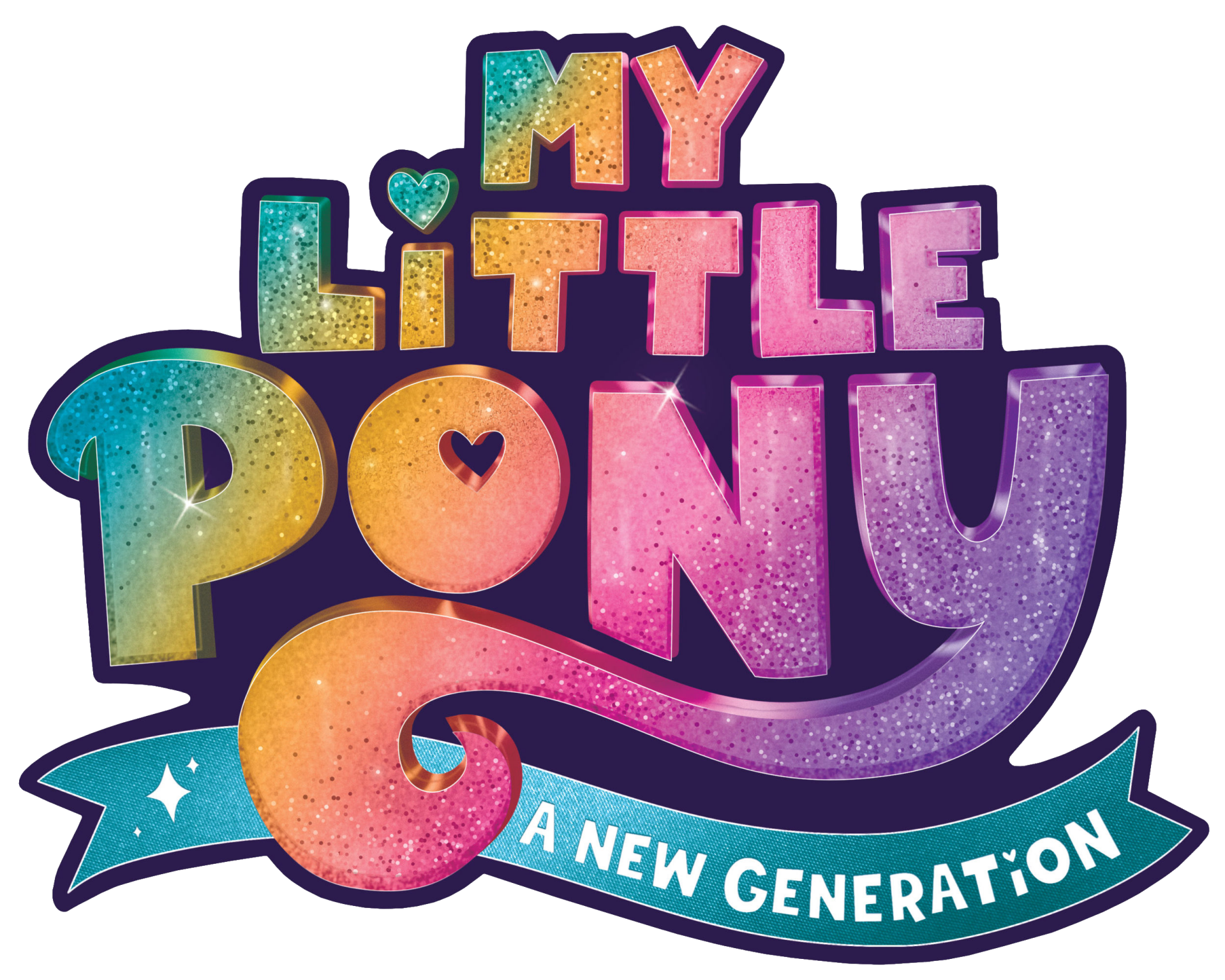 Colorful logo of My Little Pony: A New Generation movie, designed as an HD PC desktop wallpaper and background.
