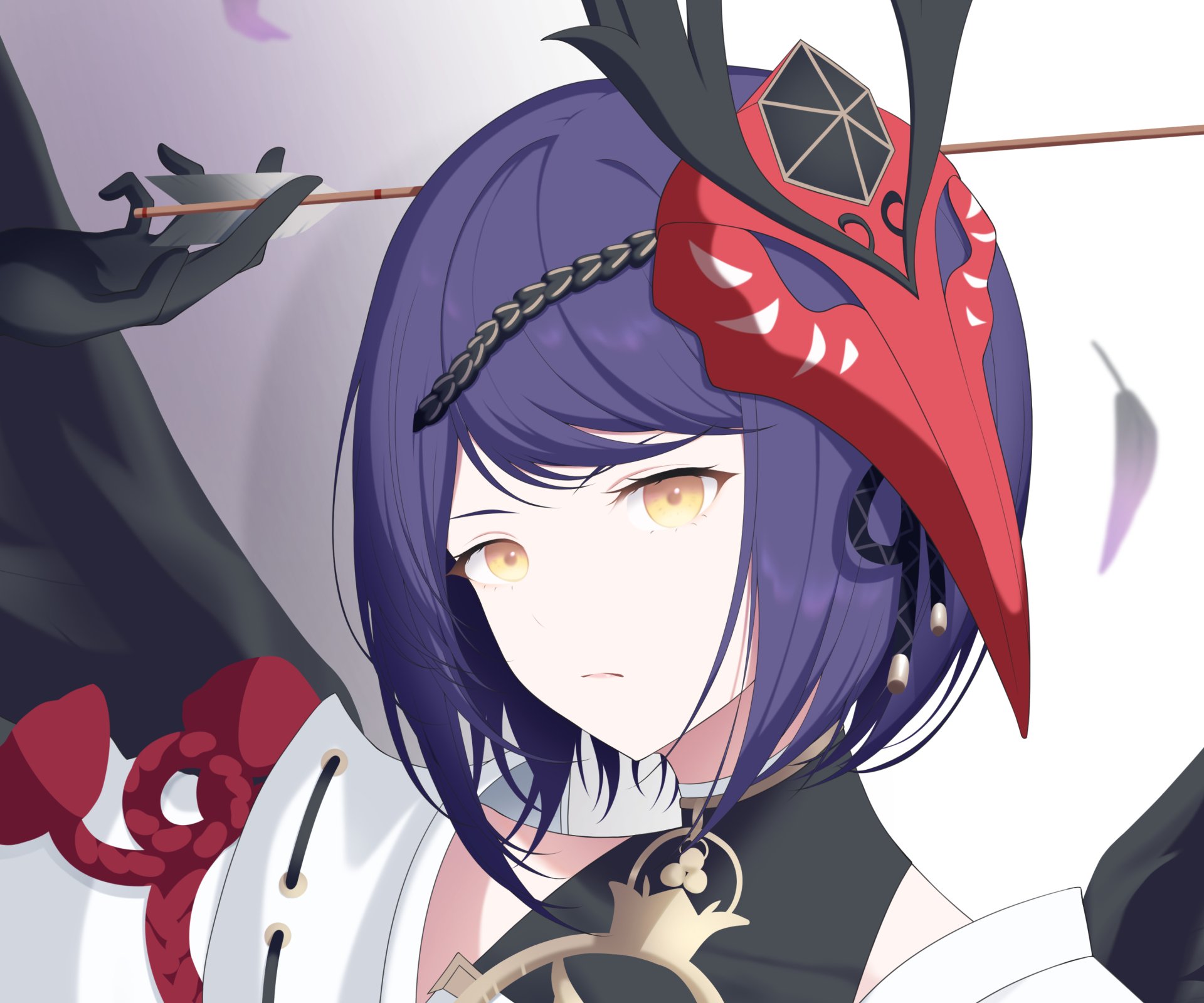 Download Kujou Sara Video Game Genshin Impact HD Wallpaper by キカタ