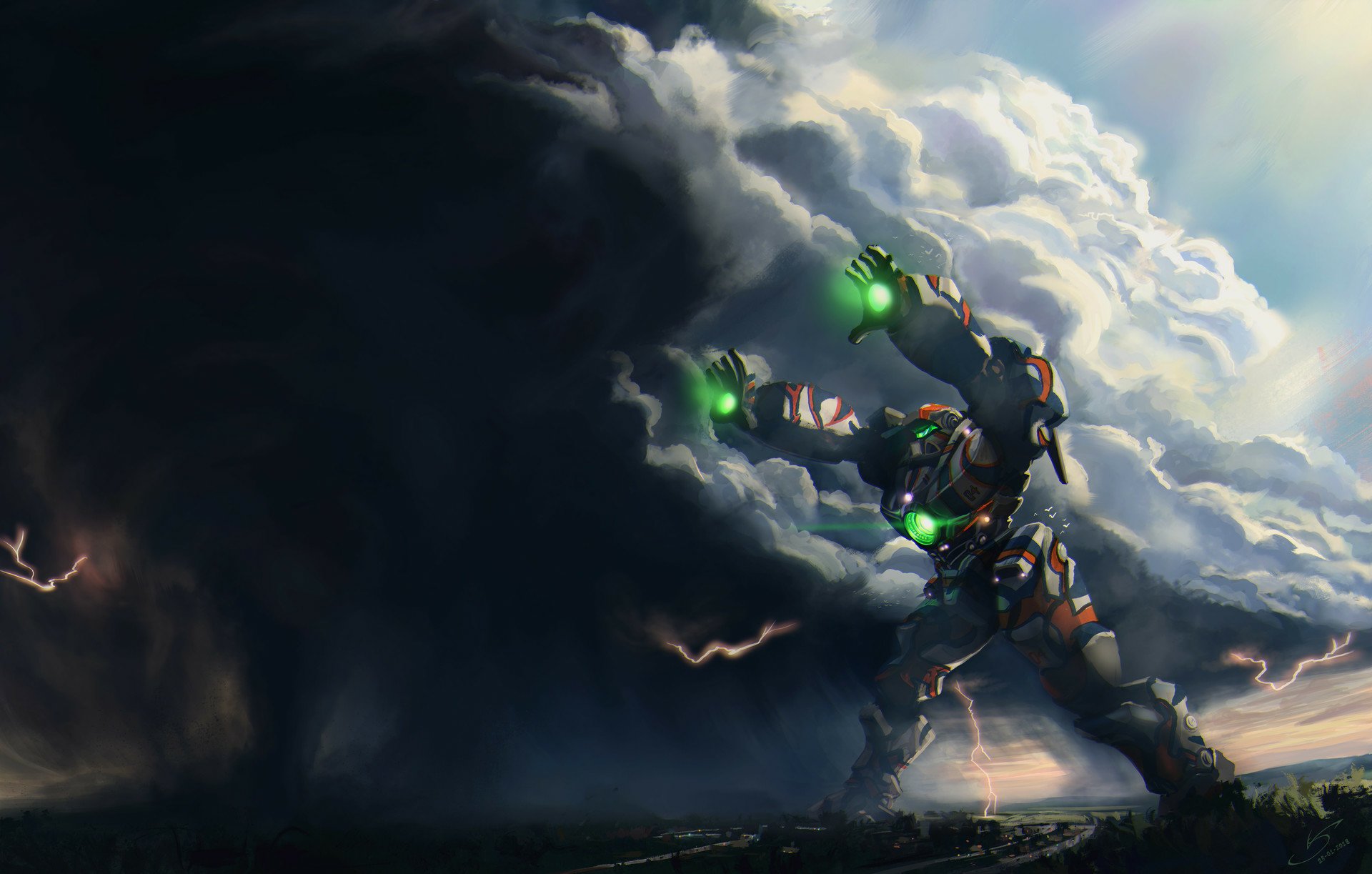 Download Sci Fi Mech HD Wallpaper by Victor Sales