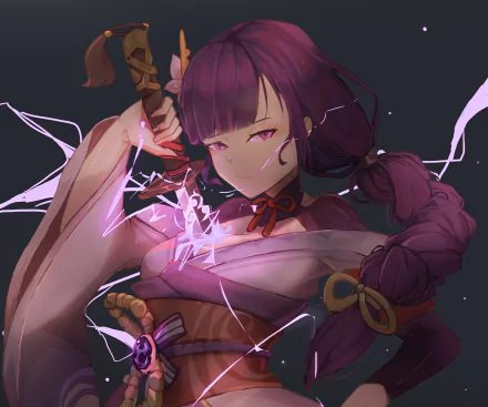 Baal Raiden Shogun (Genshin Impact) video game Genshin Impact HD Desktop Wallpaper | Background Image