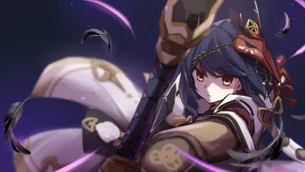 Kujou Sara video game Genshin Impact HD Desktop Wallpaper | Background Image