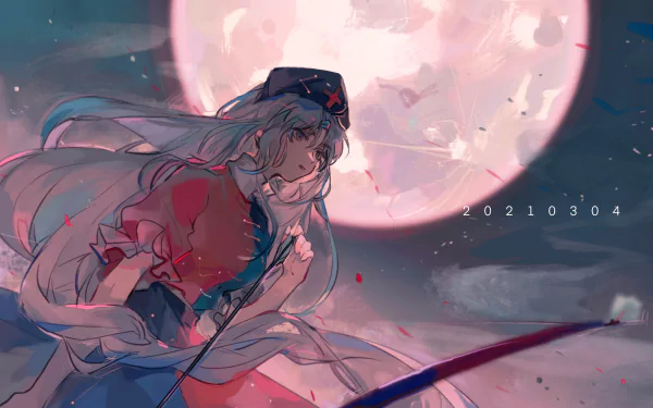 Eirin Yagokoro Anime Touhou HD Desktop Wallpaper | Background Image