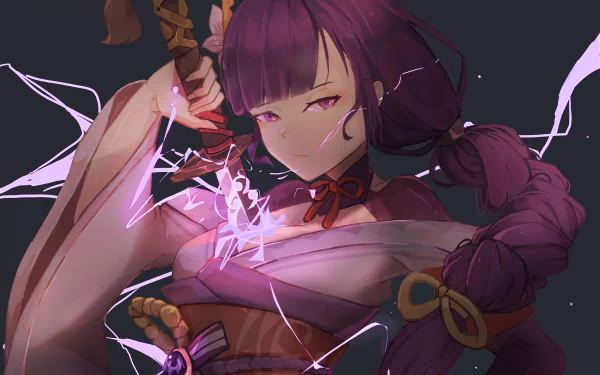 Baal Raiden Shogun (Genshin Impact) video game Genshin Impact HD Desktop Wallpaper | Background Image