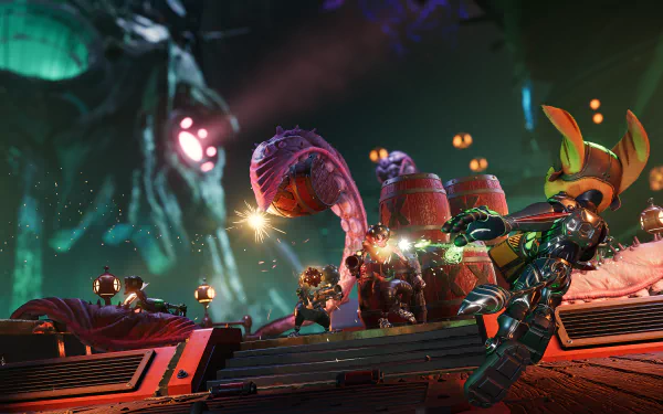 Ratchet (Ratchet & Clank) video game Ratchet & Clank: Rift Apart HD Desktop Wallpaper | Background Image