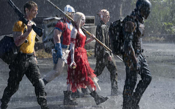 Bloodsport (DC Comics) Peacemaker (DC Comics) John Cena Rick Flag Joel Kinnaman Thinker (DC Comics) Peter Capaldi Margot Robbie Harley Quinn movie The Suicide Squad HD Desktop Wallpaper | Background Image