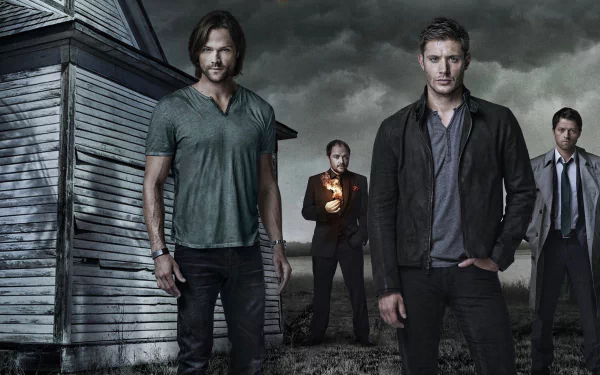 Castiel (Supernatural) Sam Winchester Misha Collins Jensen Ackles Jared Padalecki Dean Winchester TV Show Supernatural (TV Show) HD Desktop Wallpaper | Background Image