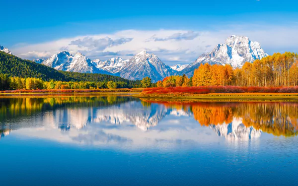 reflection nature grand teton national park HD Desktop Wallpaper | Background Image