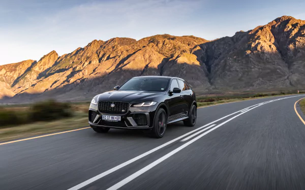  2021 Black Jaguar F-Pace SVR