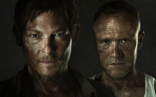 Michael Rooker Norman Reedus Daryl Dixon Merle Dixon TV Show The Walking Dead HD Desktop Wallpaper | Background Image