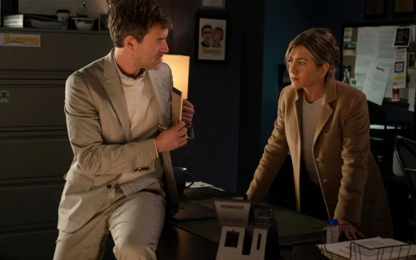 Mark Duplass Jennifer Aniston TV Show The Morning Show HD Desktop Wallpaper | Background Image