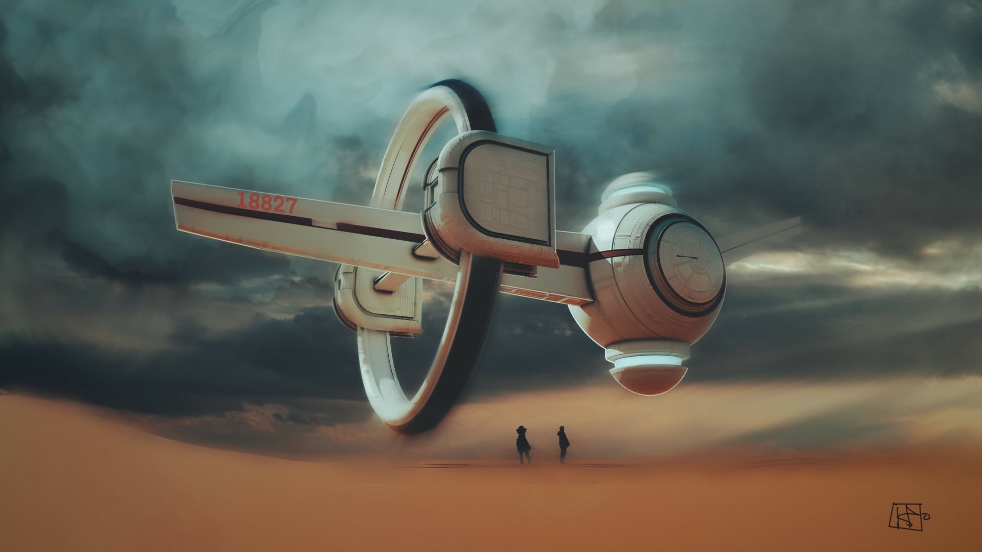 Download Sci Fi Spaceship HD Wallpaper by Karl Poyzer | 2732x1537 ...