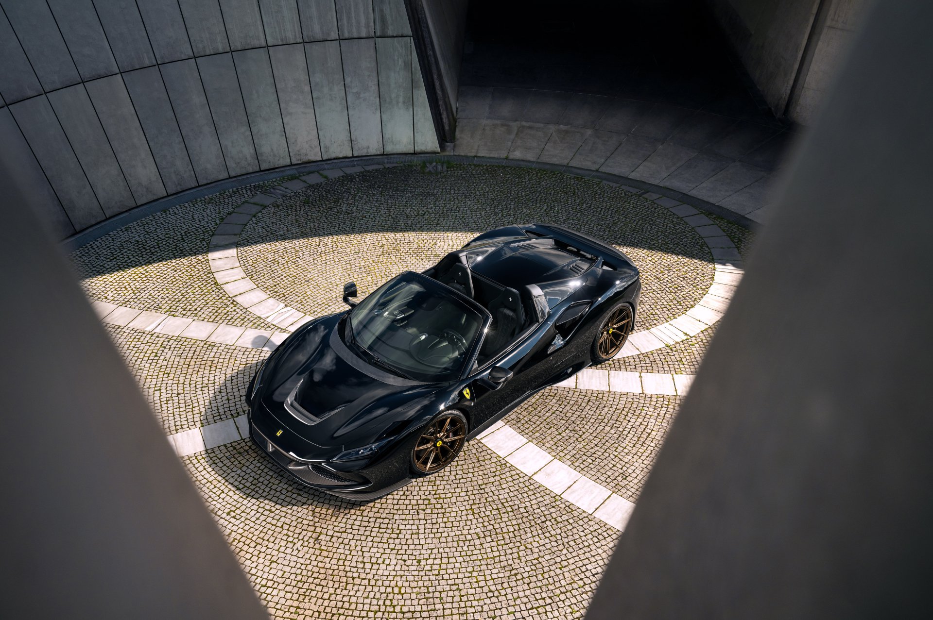 Download Black Car Supercar Vehicle Ferrari F8 Spider 8k Ultra HD Wallpaper